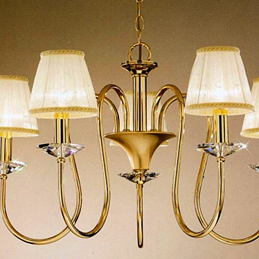 Gleaming Elegance: Luster Chandelier 3D model image 1 