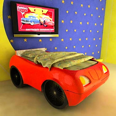 Kids Car Bed 3D model image 1 