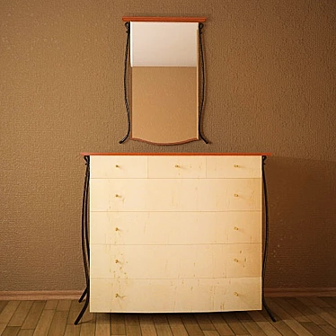 Chest of drawers and a mirror of pro forma Diseno