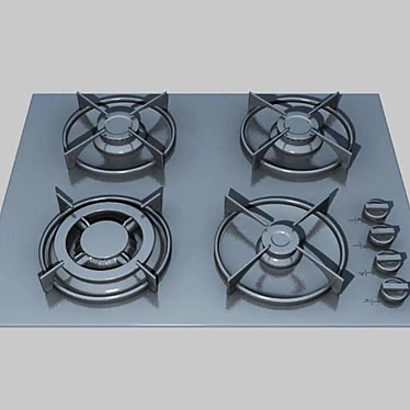 3D Max 2009 Gas Cooktop 3D model image 1 