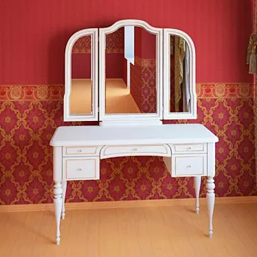 "Luigi" Vanity Table - Elegant and Functional 3D model image 1 