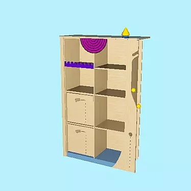 Wooden Rack 3D model image 1 