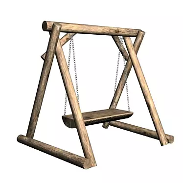  Swing (Pine Material) 3D model image 1 