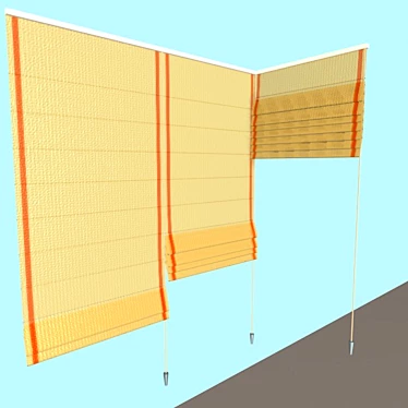 Elegant Roman Blinds 3D model image 1 