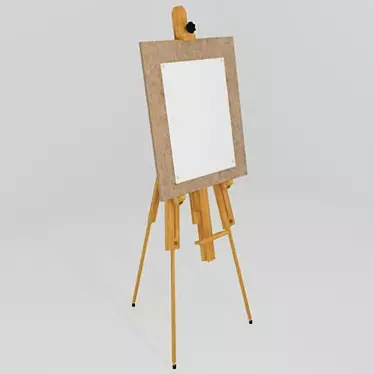 Portable Wooden Easel | 1.7m Height 3D model image 1 