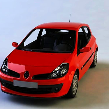 Renault Clio: VRay-Rendered, High-Detail 3D model image 1 