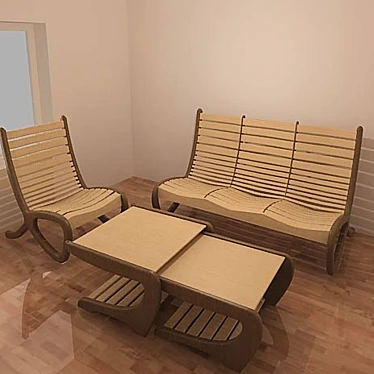 Biomebel Outdoor Furniture Set 3D model image 1 