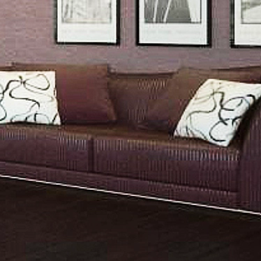 Luxury Fendi Sofa: Elevate Your Space 3D model image 1 