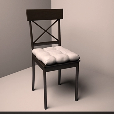 Wooden chair with cushion