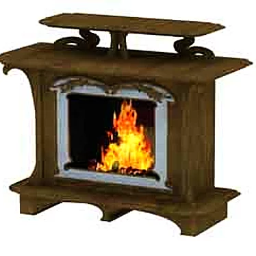 fireplace in the art nouveau style