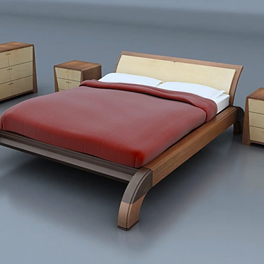 Elegant Venezia Bedroom Set 3D model image 1 