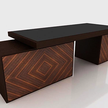 Catalog-Inspired Office Table with Diverse Textures 3D model image 1 