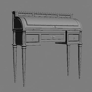 Classic Writing Desk for Your Office 3D model image 1 
