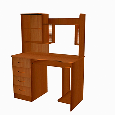Efficient Durable Computer Desk 3D model image 1 
