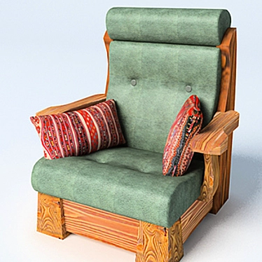 Elegant Comfort Armchair 3D model image 1 
