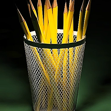 IKEA Glass Set with Pencils 3D model image 1 