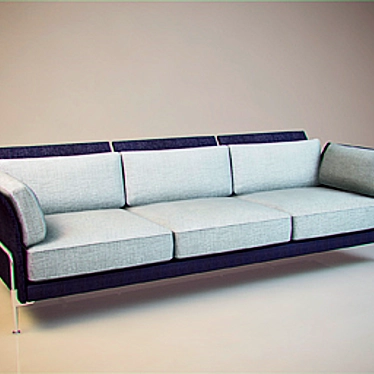 Versatile Soft Shell Sofa - Vitra 3D model image 1 