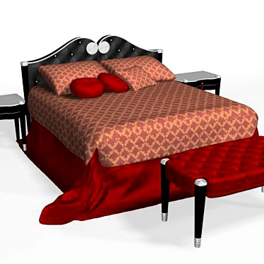 Italian Bed Set: La Nuova Tradizione 3D model image 1 