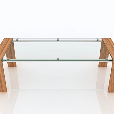 Executive Glass-Top Desk 3D model image 1 
