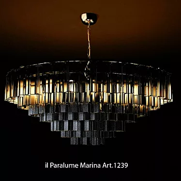 Elegant Italian Art Chandelier 3D model image 1 