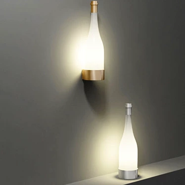 LUX-Light BOTTLE: Sleek Wall Light Fixture 3D model image 1 