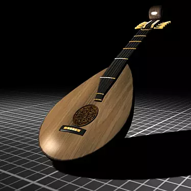 Vintage Lute: Strum the Classics. 3D model image 1 