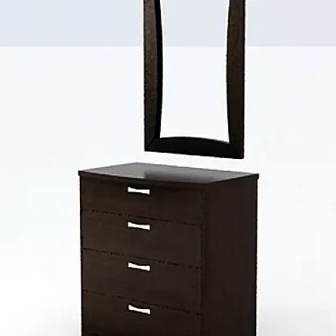 Mirrored Chest of Drawers 3D model image 1 