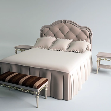 Italian Elegance: SAVIO FIRMINO Bed Set 3D model image 1 
