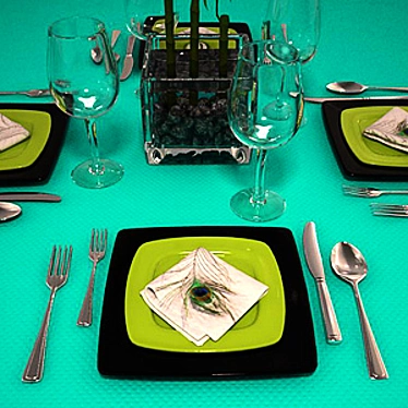 Versatile Tableware: Diverse Materials & Textures 3D model image 1 