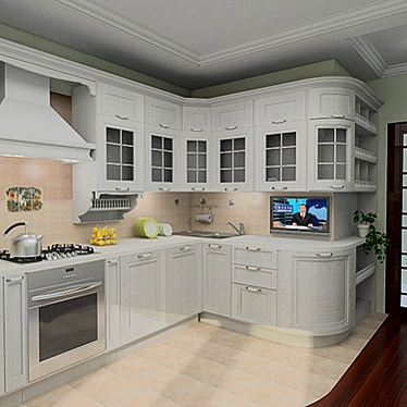 Classic Kitchen 3D model image 1 