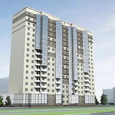 17-Floor Modern Residence  3D model image 1 