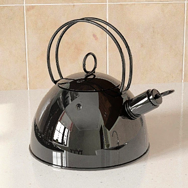 Stylish Ceramic Tea Pot 3D model image 1 