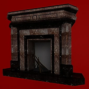 Title: Stone Hearth: Warmth & Elegance 3D model image 1 