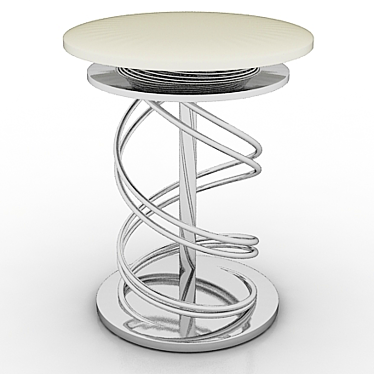 Elegant Bar Stool: Simple, Stylish & Sturdy! 3D model image 1 