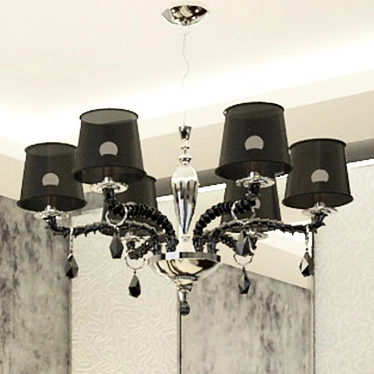 Elegant 6-Light Lenoir Chandelier 3D model image 1 