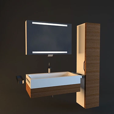 Luxury Keuco Bathroom Set 3D model image 1 