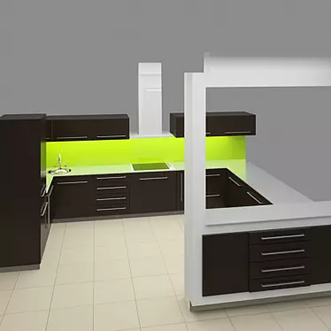 Treo Cucine Asia Kitchen Set 3D model image 1 