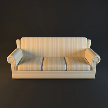Comfortable Fabric Sofa 3D model image 1 