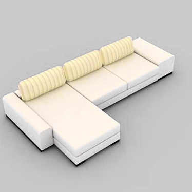 PUSHE Sofa: Perfect Comfort & Style 3D model image 1 