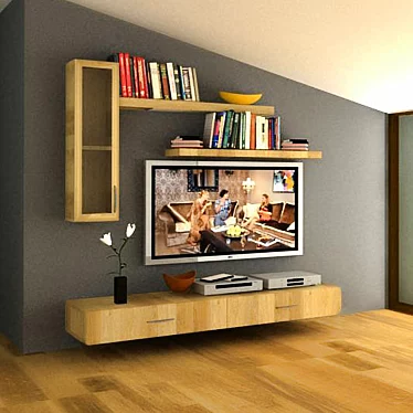 TV Surround Shelves 3D model image 1 