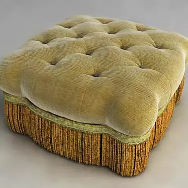 Classic Rope Ottoman 3D model image 1 