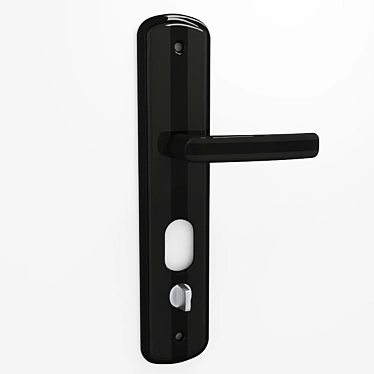 Versatile Textured Mortise Lock 3D model image 1 