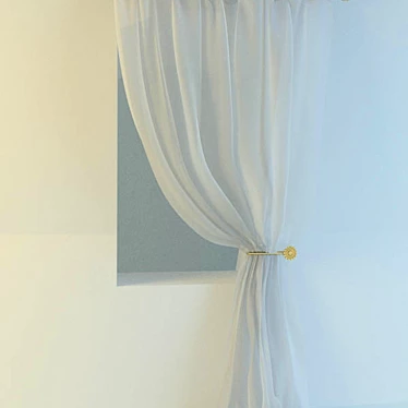 NeBo Loft Curtains: Stylish and Functional 3D model image 1 