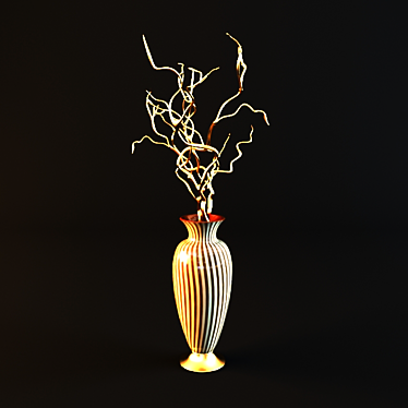 Elegant Glass Vase 3D model image 1 