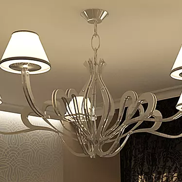 Elegant Corte Zari Chandelier 3D model image 1 