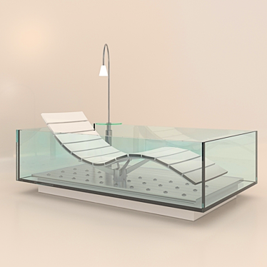 Sleek Glass Bath 3D model image 1 