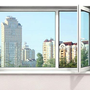 Title: Versatile PVC Window | 2100x1350mm 3D model image 1 