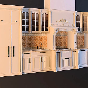 Title: Classic Kitchen Fronts 3D model image 1 