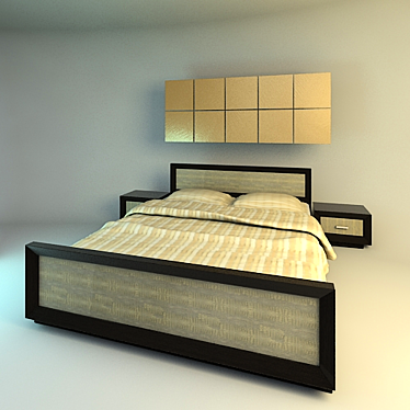 Luxe Comfort Bed Set 3D model image 1 