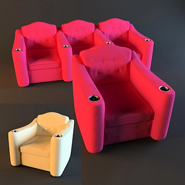 Home Theatre Armchair: Ultimate Comfort & Style! 3D model image 1 